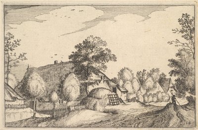 Village Road, skylt 12 från 1610 av Claes Jansz Visscher