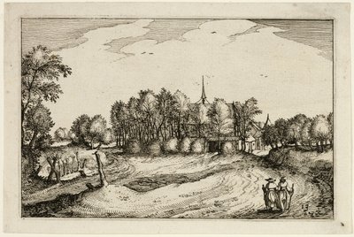 Ett kloster, plansch tretton efter Bilder av gårdar, lanthus och rustika byar (Praediorum villarum et rusticarum casularum icones) av Claes Jansz. Visscher II