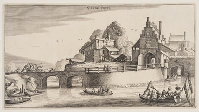 Ingång till en stad, från Landskap (Playsante Lantschappen) av Claes Jansz. Visscher II