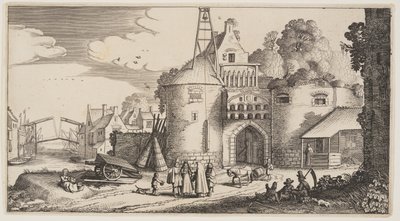 Stadsporten, från Landscapes (Playsante Lantschappen) av Claes Jansz. Visscher II