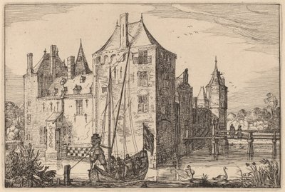 Castle (Warmond?) av Claes Jansz Visscher after Johannes van Doetechum, the Elder after Lucas