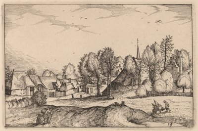 Vägen in i en by av Claes Jansz Visscher after Johannes van Doetechum, the Elder after Lucas