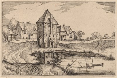 Dammen av Claes Jansz Visscher after Johannes van Doetechum, the Elder after Lucas
