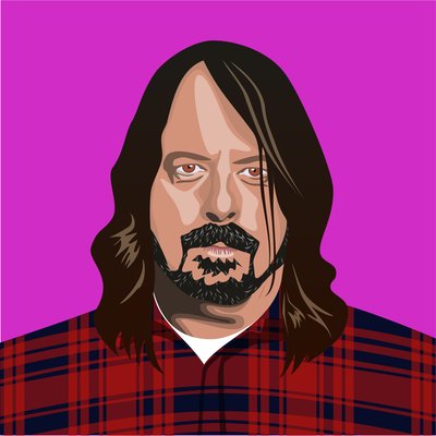 Porträtt av Dave Grohl av Claire Huntley