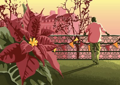 Vinter takterrass av Claire Huntley