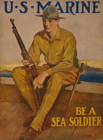 U.S. Marine - Be a sea soldier, 1917 av Clarence F. Underwood