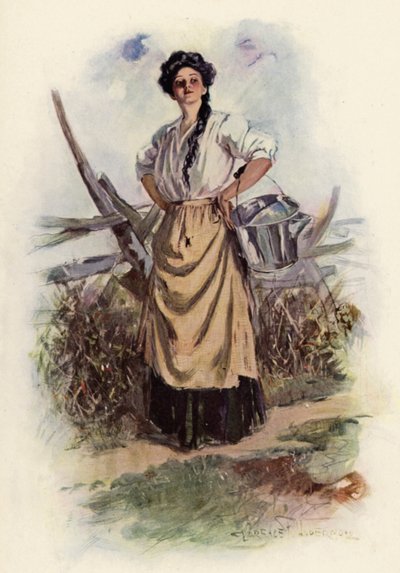 Vart är du på väg My Pretty Maid (färg litho) av Clarence F. Underwood