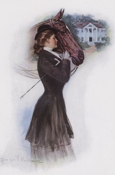 Kvinna med en häst av Clarence F. Underwood