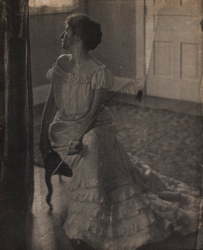 Påfågelfjädern, ca. 1902. av Clarence H. White