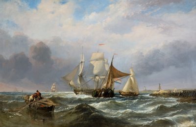 Fartyg utanför den holländska kusten, 1829-1860. av Clarkson Stanfield