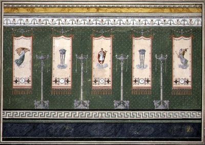 Design för Empire väggdekoration (akvarell och gouache på papper) av Claude Amie Chenavard