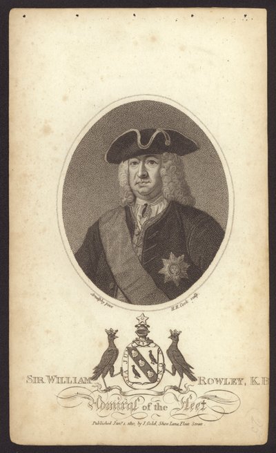 Sir William Rowley, brittisk amiral (gravyr) av Claude Arnulphy