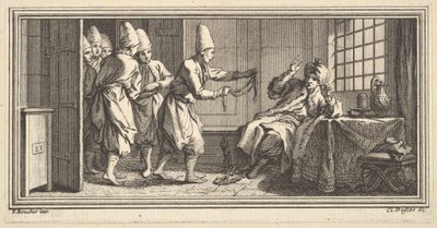Att föra rep till fången, 1746-47. av Claude Augustin Duflos