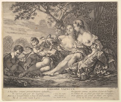 Erigone Vanquished, ca. 1745. av Claude Augustin Duflos