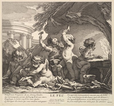 Brand, 1700-talet. av Claude Augustin Duflos