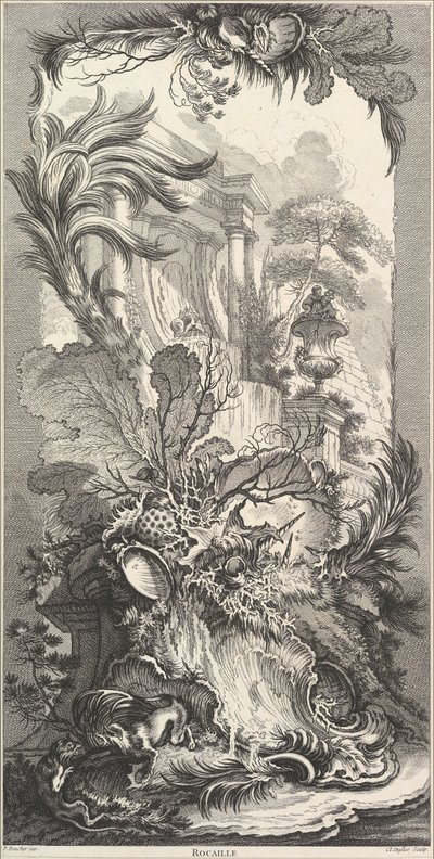 Rocaille Rock Garden, ca. 1737. av Claude Augustin Duflos
