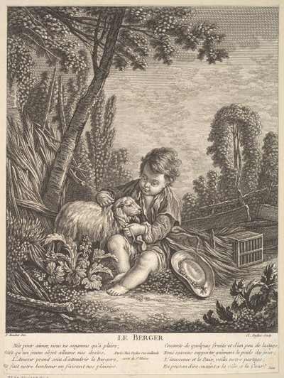 Herden, ca.1753. av Claude Augustin Duflos