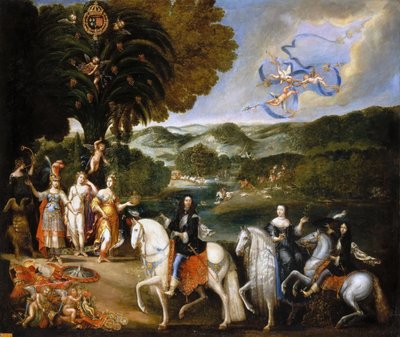 Allegori om Pyrenéernas fördrag Allegori om Ludvig XIV:s äktenskap av Claude Deruet