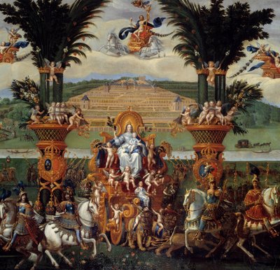 De fyra elementen. Jorden (Center Detail). Olja på duk. Mått: 4,22 x 1,14m. Målning av Claude Deruet (1588-1662) av Claude Deruet