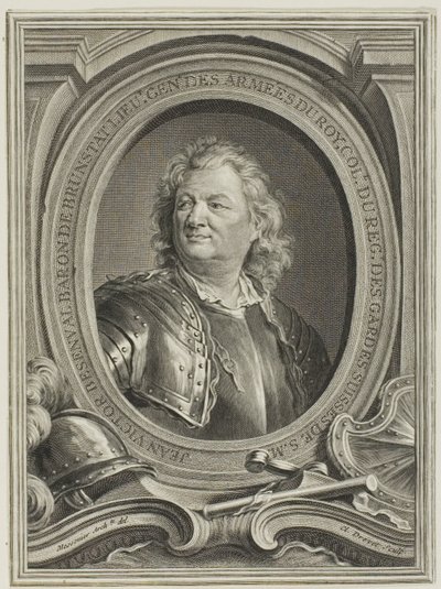 Porträtt av Jean-Victor, baron de Besenval av Claude Drevet