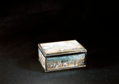 Ludvig XVI och hans familj anländer till Paris den 6 oktober 1789 (olja & lack med vermeil) av Claude Edme Charles de Lioux de Savignac