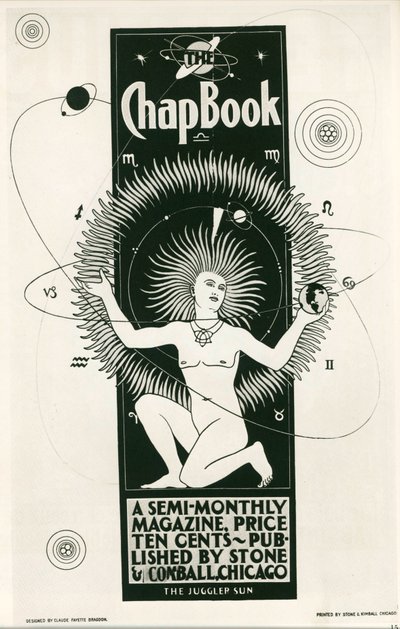 Claude F. Bragdon: The Chap Book, en tidskrift som utkommer två gånger i månaden. USA ... (litografi) av Claude Fayette Bragdon