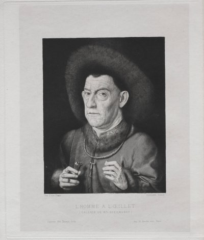 Man med en rosa av Claude Ferdinand Gaillard