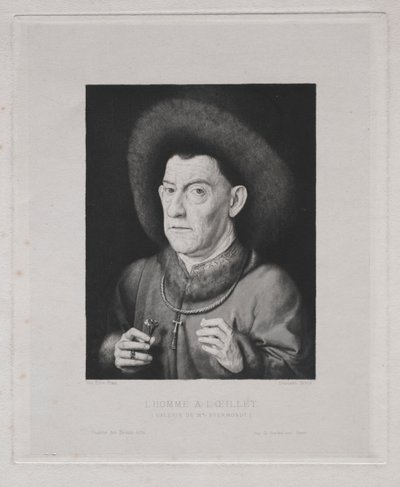 Man med en rosa av Claude Ferdinand Gaillard