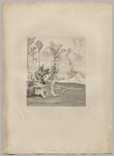 Sankt Göran och draken (1) av Claude Ferdinand Gaillard