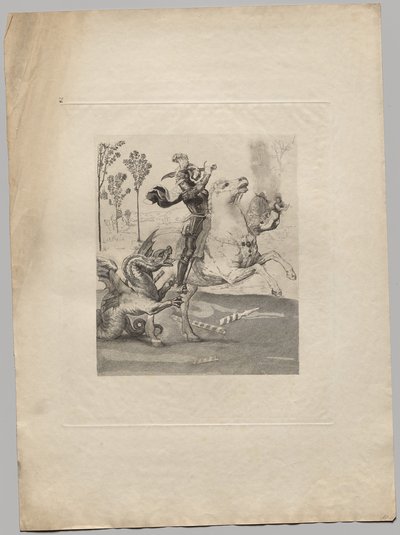 St. George och draken (2) av Claude Ferdinand Gaillard