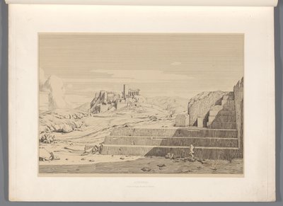 Utsikt över Aten Aten (titel på objekt) Utsikt över de mest kända platserna i det antika Grekland (...) (serietitel) av Claude Félix Théodore Caruelle d