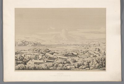 Utsikt över Cycladen Kykladerna (titel på objekt) Utsikt över de mest kända platserna i det antika Grekland (...) (serietitel) av Claude Félix Théodore Caruelle d