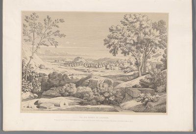 Gezicht op de oever van de rivier Ilisos Vy över kanterna på ilissus. (titel på objekt) Utsikt över de mest kända platserna i det antika Grekland (...) (serietitel) av Claude Félix Théodore Caruelle d