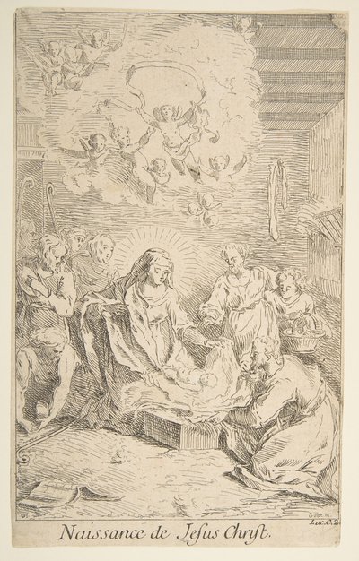 Nativity.n.d. Skapare: Claude Gillot, Jacques Gabriel Huquier. av Claude Gillot, Jacques Gabriel Huquier