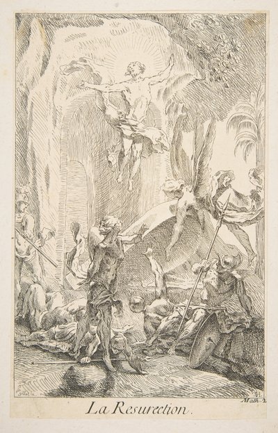 Uppståndelse.n.d. Skapare: Claude Gillot, Jacques Gabriel Huquier. av Claude Gillot, Jacques Gabriel Huquier