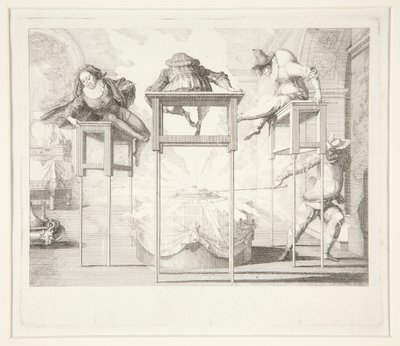 Busig Harlequin av Claude Gillot