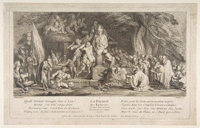 Passionen för rikedom.n.d. av Claude Gillot