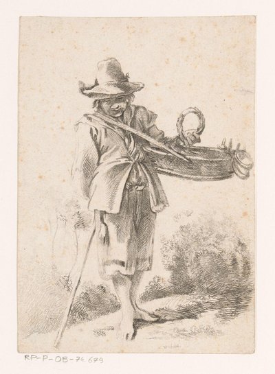 Ung bagerisäljare i ett landskap av Claude Henri Watelet