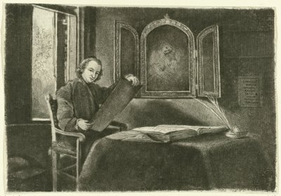 Porträtt av Ponce-François Copette som Abraham Francen av Claude Henri Watelet