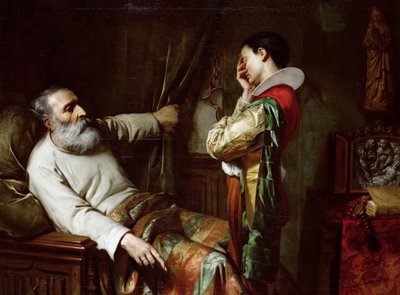 De sista ögonblicken av Christopher Columbus, 1870. av Claude Jacquand