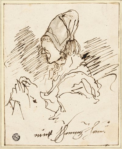 Sömmerska av Claude Jean Baptiste Hoin