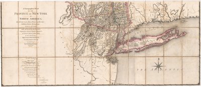 En korografisk karta över provinsen New-York av Sauthier [Nedre delen av kartan] av Claude Joseph Sauthier