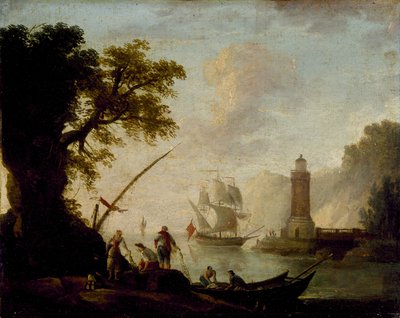 Medelhavsutsikt, inget datum av Claude Joseph Vernet
