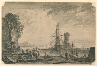 I hamnen (italienska hamnen) av Claude Joseph Vernet