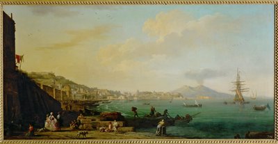 En vy över Neapel och Vesuvius ... av Claude Joseph Vernet