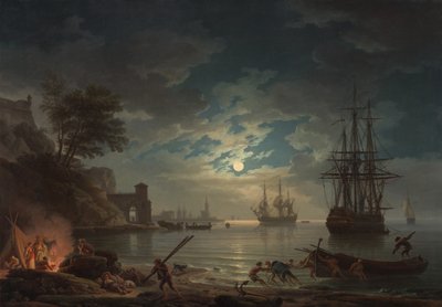 Månsken av Claude Joseph Vernet