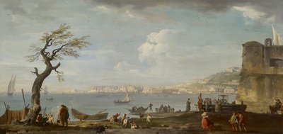 Neapel, utsikt över bukten från norr, ca 1742 (olja på duk) av Claude Joseph Vernet