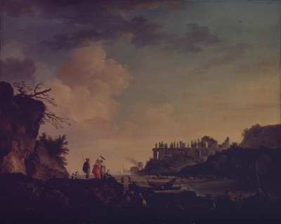 Ruiner nära mynningen av en flod, 1748 av Claude Joseph Vernet