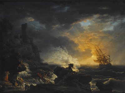 Skeppsbrott, 1700-talets andra hälft. av Claude Joseph Vernet