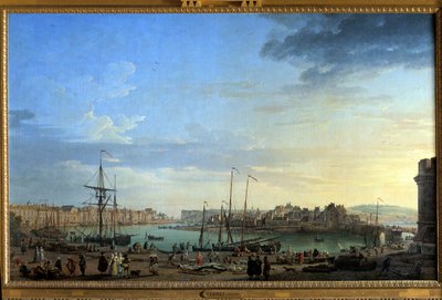 Utsikt över hamnen i Dieppe Målning av Joseph Vernet (1714-1789) 1700-talets Paris, Musee de la Marine av Claude Joseph Vernet